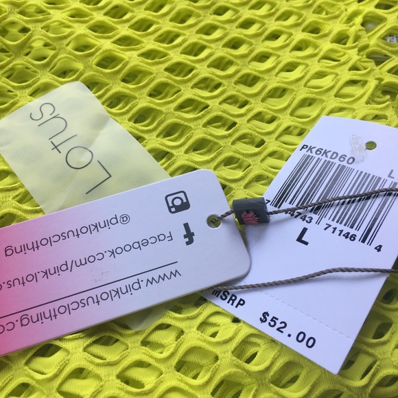 🛍️#60 Pink Lotus Netted Tank - Picture 3 of 7